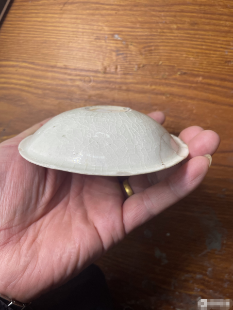 古玩陶瓷南宋湖田窯青白釉出筋花口碟拍賣,當(dāng)前價(jià)格699元