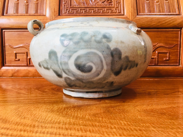古玩陶瓷明代青花四系洗拍賣，當前價格0元