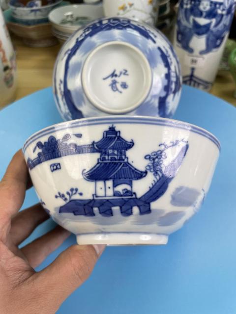 古玩陶瓷晚清民國(guó) 青花亭臺(tái)山水人物紋碗一對(duì)(二級(jí)官)拍賣(mài),當(dāng)前價(jià)格2600元