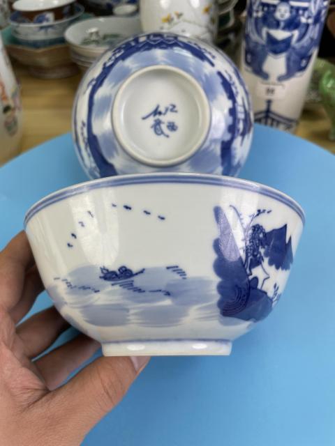 古玩陶瓷晚清民國(guó) 青花亭臺(tái)山水人物紋碗一對(duì)(二級(jí)官)拍賣(mài),當(dāng)前價(jià)格2600元