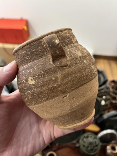 古玩陶瓷宋代褐釉雙系罐拍賣，當前價格299元