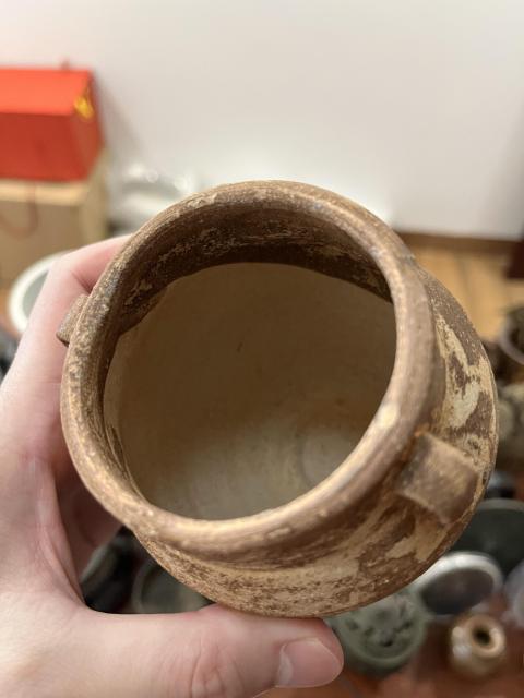 古玩陶瓷宋代褐釉雙系罐拍賣，當前價格299元