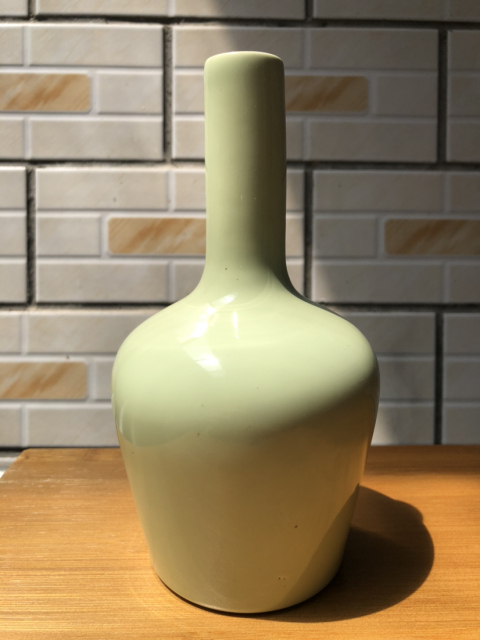 古玩陶瓷豆青釉搖鈴尊拍賣,當前價格868元