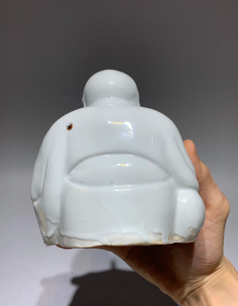 古玩陶瓷清代白釉彌陀佛塑像拍賣,當前價格1688元