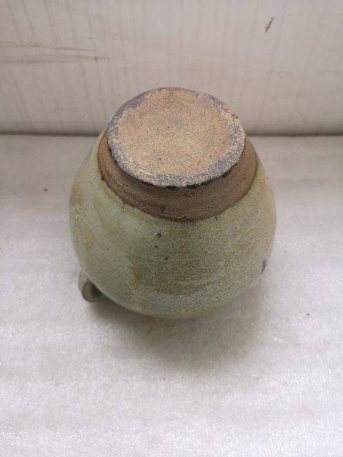 古玩陶瓷白釉綠彩仿鈞釉雙系罐拍賣(mài)，當(dāng)前價(jià)格850元