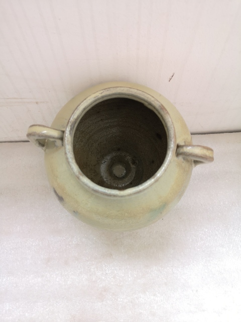 古玩陶瓷白釉綠彩仿鈞釉雙系罐拍賣(mài)，當(dāng)前價(jià)格850元