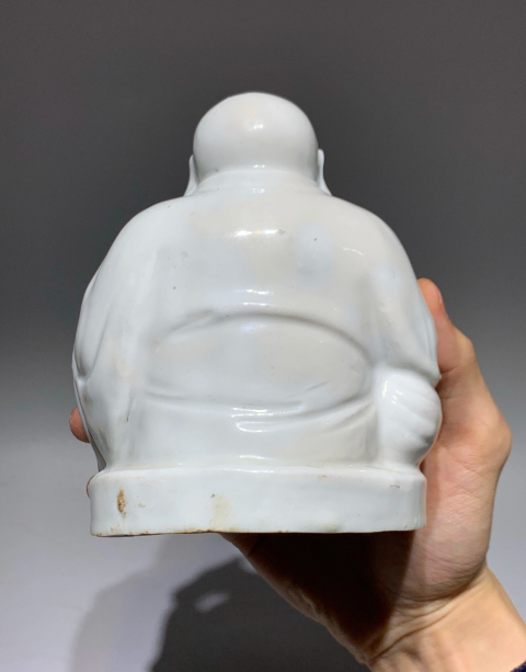 古玩陶瓷白釉彌勒佛塑像拍賣,當前價格0元