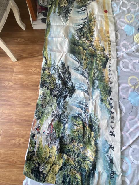 古玩雜項刺繡錦繡山河圖拍賣,當前價格280元