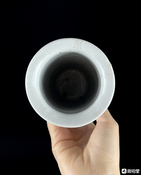 古玩陶瓷哥釉地青花花插拍賣，當前價格1999元