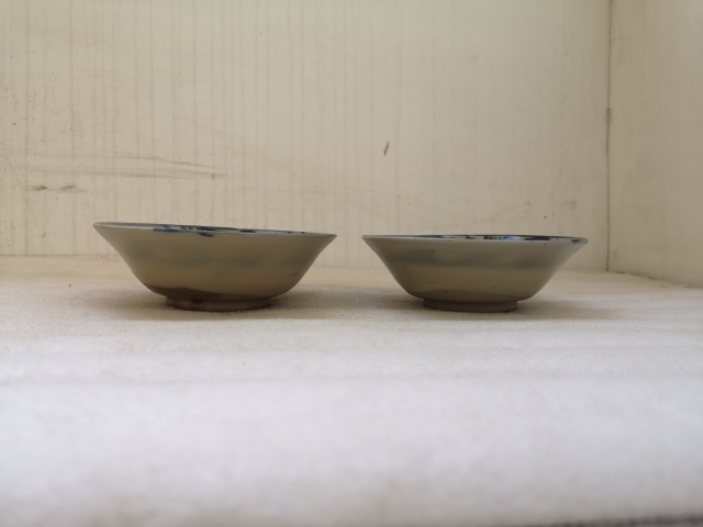 古玩陶瓷磁州窯青花花卉紋碗拍賣,當前價格480元