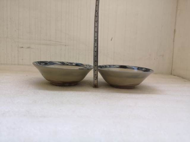 古玩陶瓷磁州窯青花花卉紋碗拍賣,當前價格480元