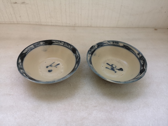 古玩陶瓷磁州窯青花花卉紋碗拍賣,當前價格480元