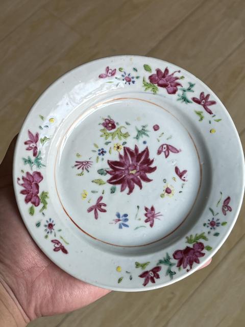 古玩陶瓷花卉紋彩繪盤拍賣,當前價格1500元