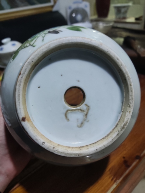 古玩陶瓷淺絳彩花鳥紋花盆拍賣，當前價格1688元