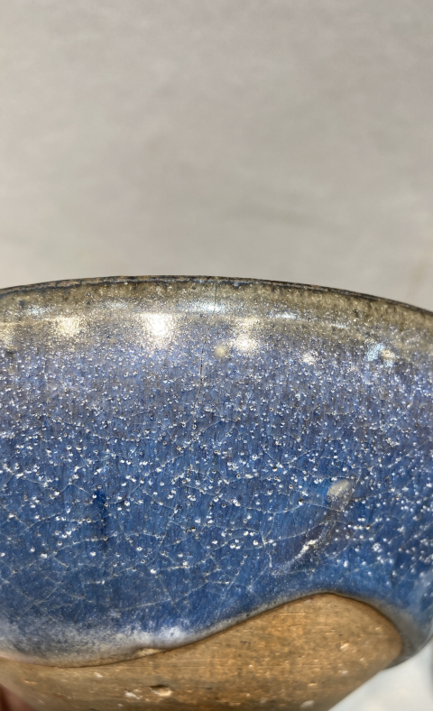 古玩陶瓷雪花天藍釉紫斑大碗拍賣,當前價格9800元