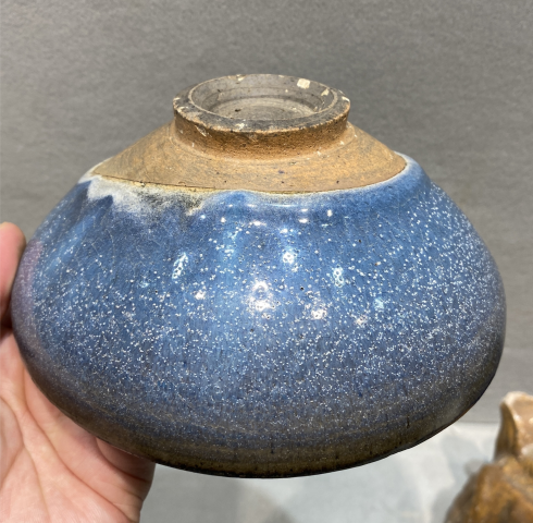 古玩陶瓷雪花天藍釉紫斑大碗拍賣,當前價格9800元