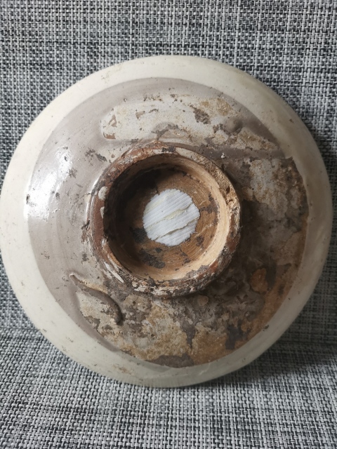 古玩陶瓷金元,磁州窯白釉盤拍賣,當前價格444元