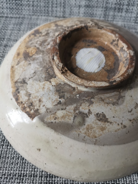 古玩陶瓷金元,磁州窯白釉盤拍賣,當前價格444元