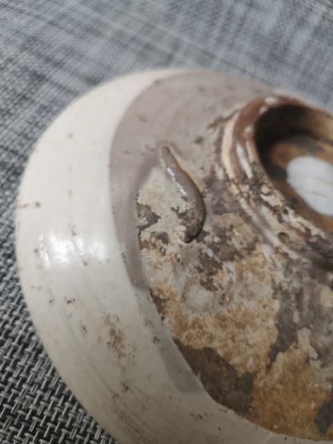 古玩陶瓷金元,磁州窯白釉盤拍賣,當前價格444元