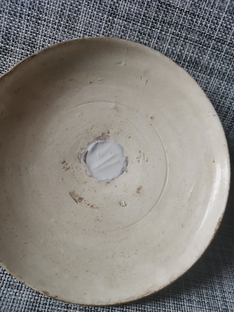 古玩陶瓷金元,磁州窯白釉盤拍賣,當前價格444元