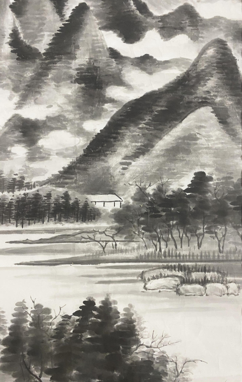 古玩字畫(huà)1953年米派山水作品 五湖居士拍賣(mài),當(dāng)前價(jià)格1388元