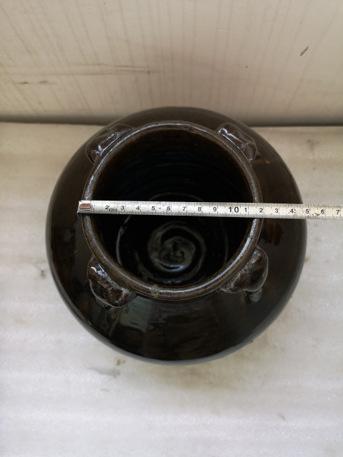 古玩陶瓷磁州窯窯變黑釉四系罐拍賣，當前價格998元