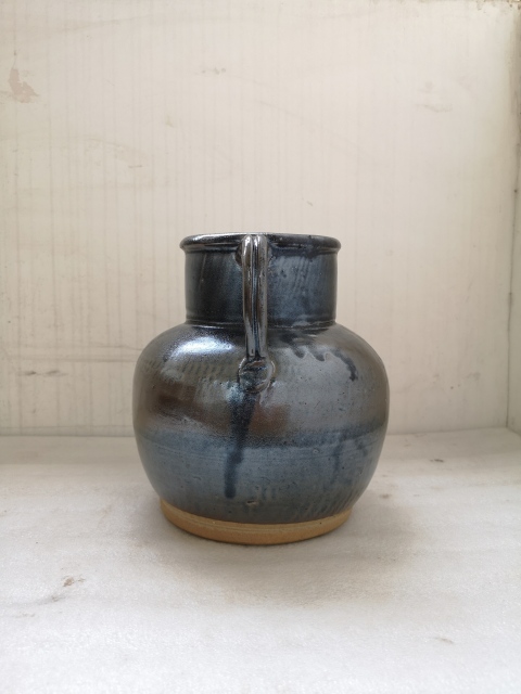 古玩陶瓷磁州窯窯變黑釉雙系罐拍賣，當前價格680元