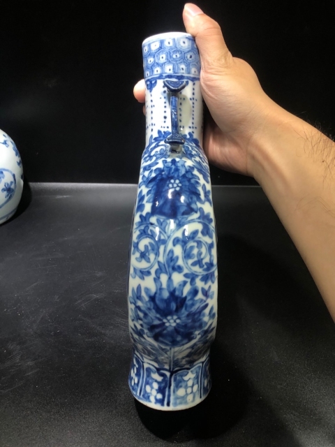 古玩陶瓷(新年放漏中)晚清-光緒-青花獅紋-抱月瓶拍賣,當前價格8668元