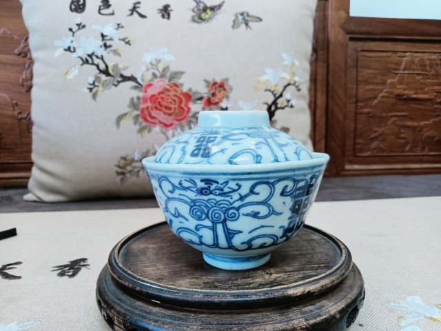 古玩陶瓷青花蓋碗拍賣，當前價格1460元