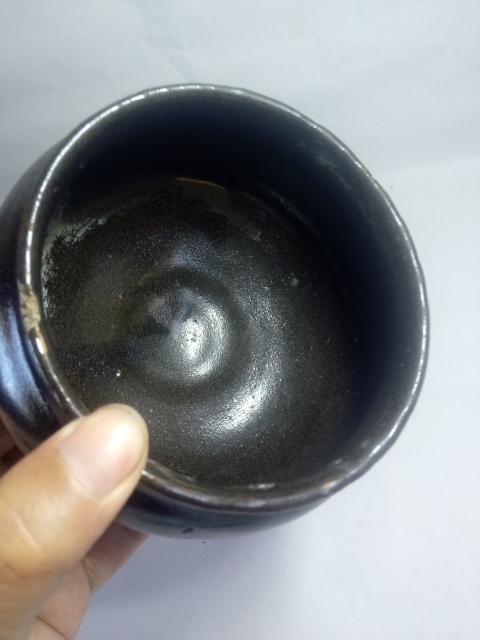 古玩陶瓷【清】磁州窯黑釉罐拍賣，當前價格288元
