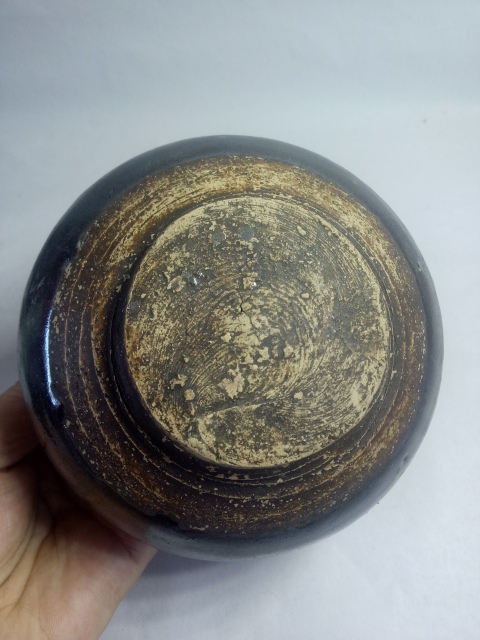 古玩陶瓷【清】磁州窯黑釉罐拍賣，當前價格288元