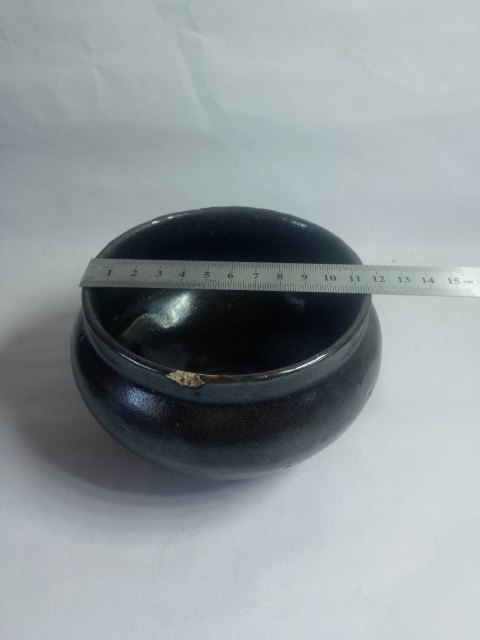 古玩陶瓷【清】磁州窯黑釉罐拍賣，當前價格288元