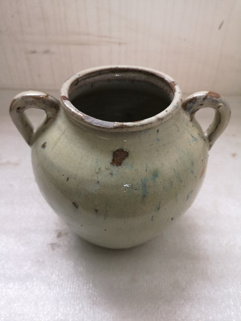 古玩陶瓷華寧窯白釉綠彩雙系罐拍賣(mài),當(dāng)前價(jià)格998元