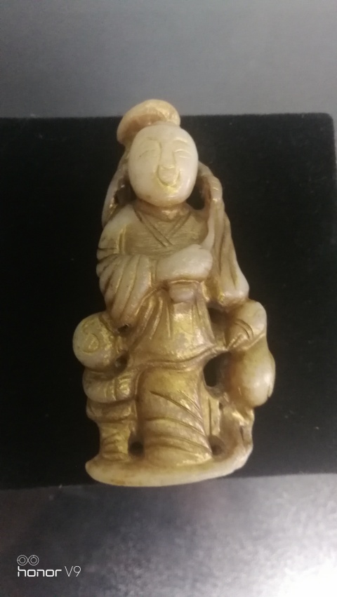 古玩玉器和田玉童子擺件拍賣,當前價格488元