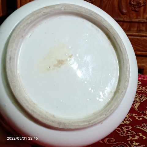 古玩陶瓷釉下五彩山水紋圈足筒式香爐拍賣，當(dāng)前價格288元