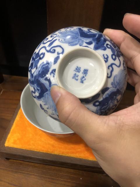 古玩陶瓷(新年放漏中)晚清-光緒-青花獅紋-蓋碗拍賣,當前價格3280元