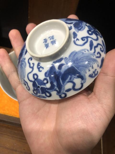古玩陶瓷(新年放漏中)晚清-光緒-青花獅紋-蓋碗拍賣,當前價格3280元