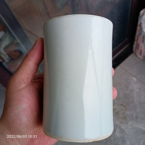 古玩陶瓷光緒粉彩人物筆筒拍賣,當前價格5888元