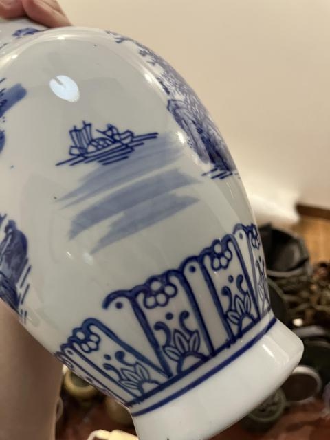 古玩陶瓷山水紋青花瓶拍賣,當前價格399元