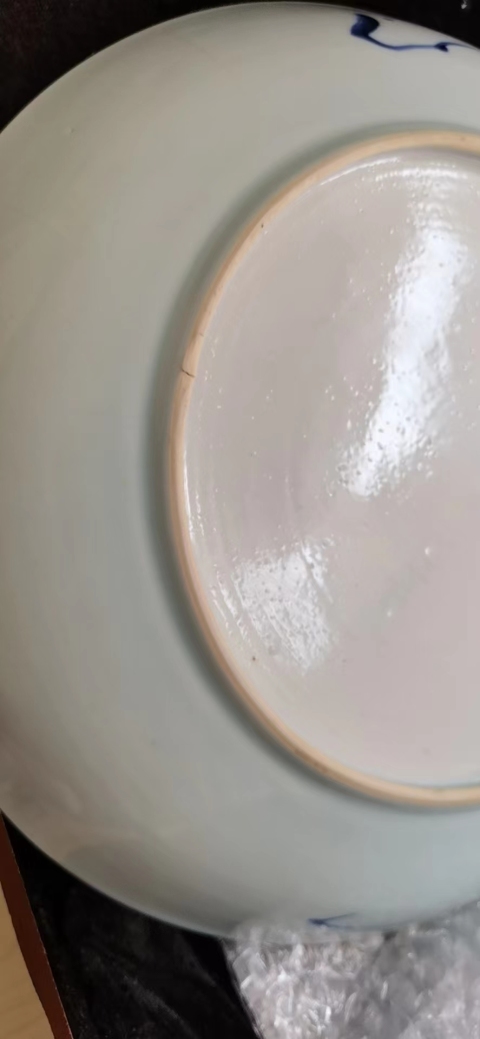 古玩陶瓷花卉紋青花盤拍賣，當(dāng)前價(jià)格3600元