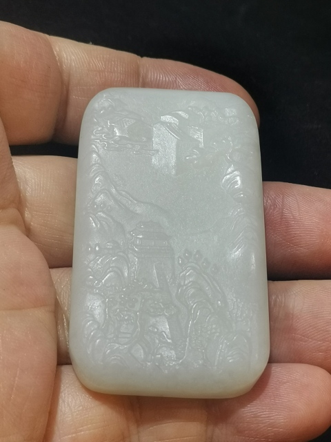 古玩玉器和田玉玉觀音牌拍賣,當(dāng)前價格888元