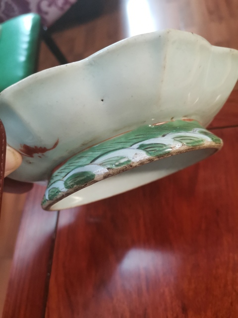 古玩陶瓷粉彩貢盤拍賣,當前價格880元