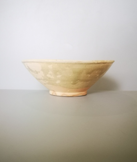 古玩陶瓷精品.五代越窯青瓷斗笠盞拍賣，當前價格288元