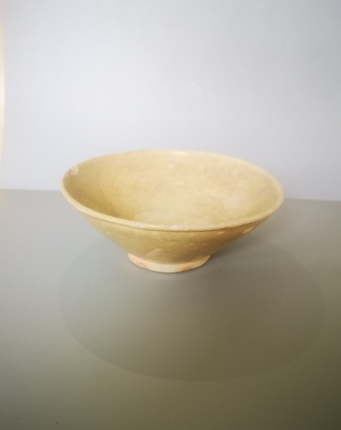 古玩陶瓷精品.五代越窯青瓷斗笠盞拍賣，當前價格288元