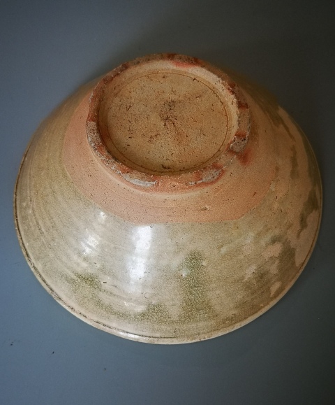 古玩陶瓷精品.五代越窯青瓷斗笠盞拍賣，當前價格288元