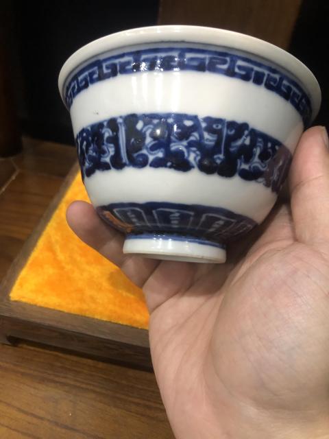 古玩陶瓷（已實物鑒真）清-乾隆-拐子龍紋青花碗拍賣，當前價格1690元