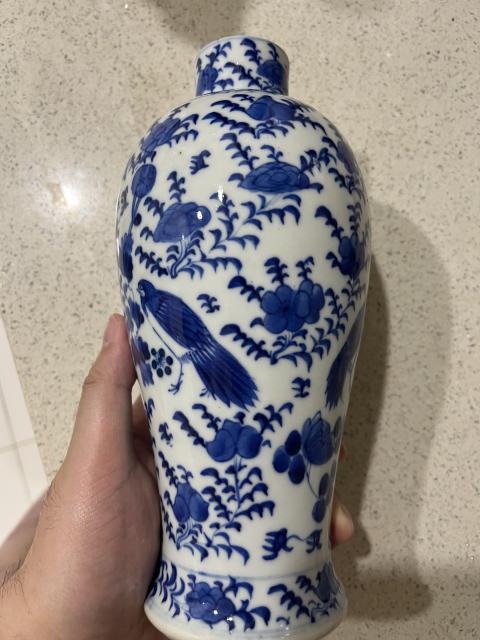 古玩陶瓷花鳥紋青花瓶拍賣,當前價格3000元