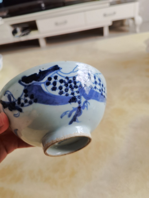古玩陶瓷清中龍紋青花碗拍賣,當前價格1300元