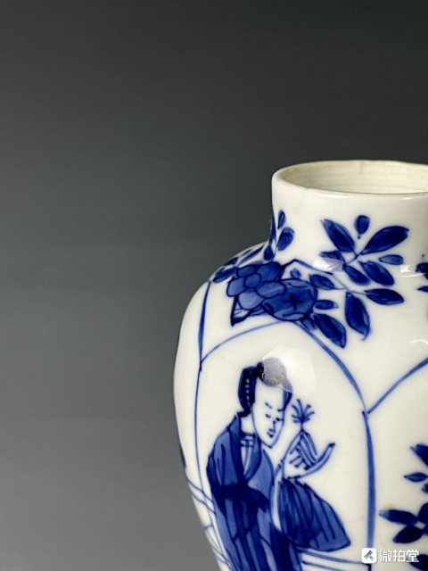 古玩陶瓷青花侍女圖瓶拍賣，當前價格4200元