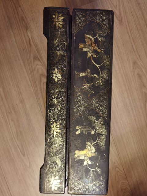 古玩雜項清中晚期描金彩繪人物木制漆盒拍賣,當前價格5000元